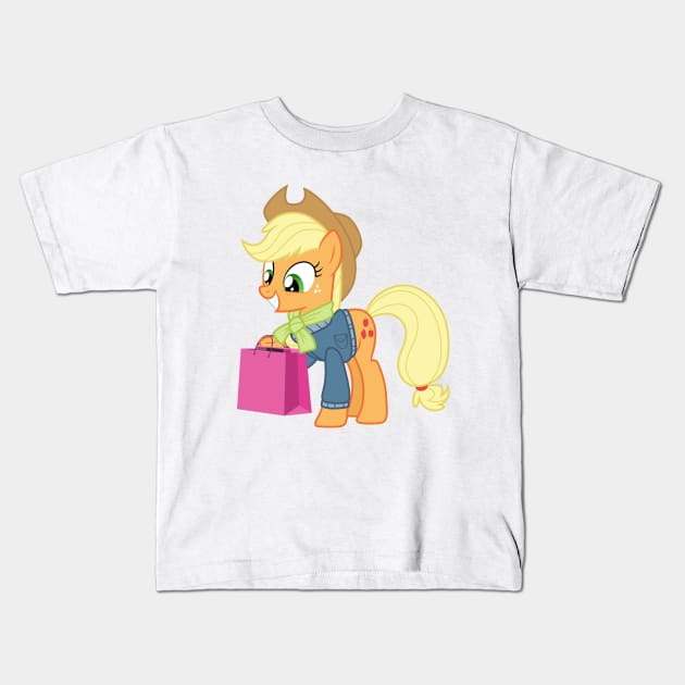 Shopper Applejack Kids T-Shirt by CloudyGlow